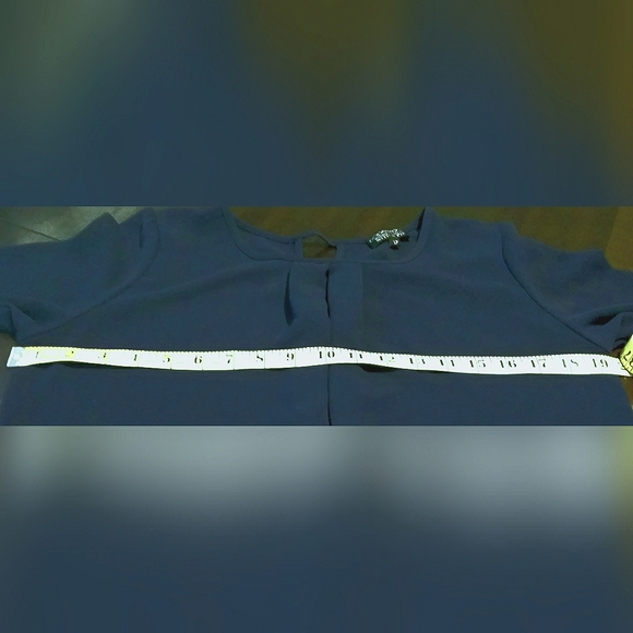 Papermoon Stitch Fix Sz LP Navy Keyhole Opening Back 3/4 Sleeve - Picture 7 of 8